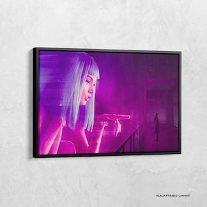 Pôster do filme Blade Runner, tela de Ryan Gosling, impressão de Blade Runner, pôsteres de filmes, pôster de Ana de Armas, impressão de Cyberpunk City, decoração de cinema