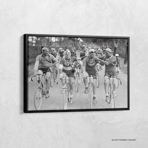 Tour de France-fietsposter, vintage fietsafdruk, Tour de France-fotocanvas, zwart-witfotoafdruk, fietskunst aan de muur, cadeau voor hem