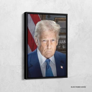 President Donald Trump Portrait Print, Trump Poster, Donald Trump Canvas, President of USA, Political Memorabilia Gifts, Trump Official 2025