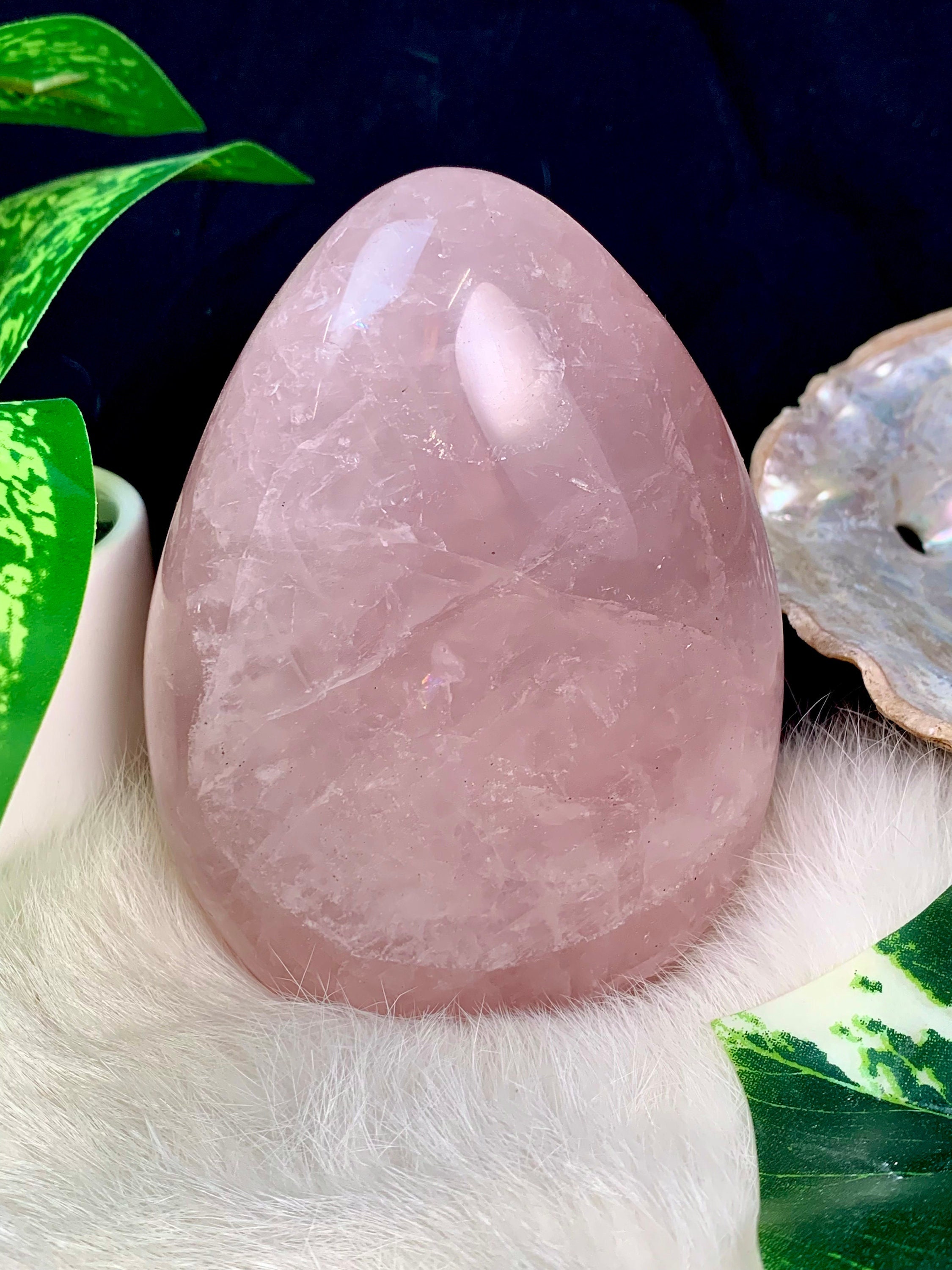 1 Rose Quartz #40 ~ Pink Rose Quartz from Madagascar - Polished Freeform Standing Mineral ~ Natural Gemstone Crystal - Healing Heart Chakra
