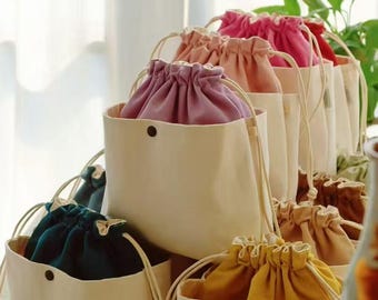 Bag insert Fits Bean Boat and Tote,Bag organizer with pockets,canvas liner