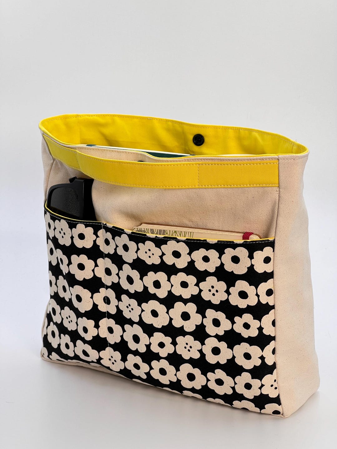 Book Storage Bag - Clear Books Organizer Bag With Handle | Heavy Duty