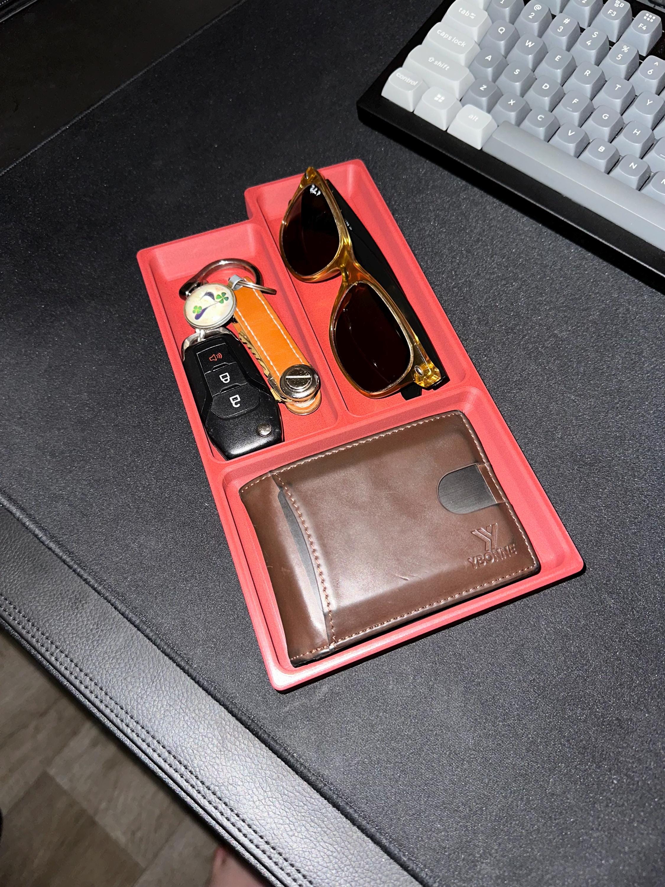 3D Printed Desk Organizer Wallet, Keys, Sunglasses Holder With Phone ...