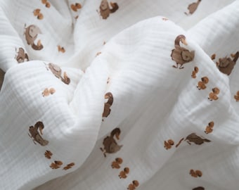 Organic Cotton 2-Layer Muslin Baby Blanket – Soft Gauze Newborn Swaddle
