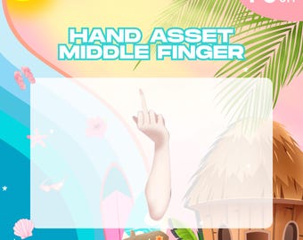 Geste de la main VTuber PNG | Émoticône expressive | Téléchargement numérique | Module complémentaire de réaction VTuber | Graphisme d'expression de streamer