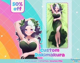 Custom Anime Dakimakura Cover, Personalized Manga Body Pillow Artwork (Digital)