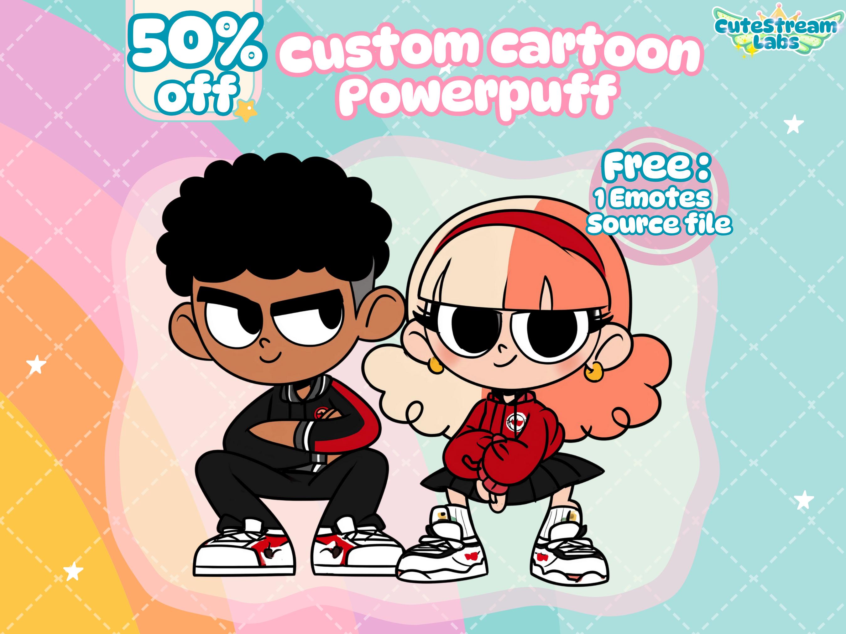 Custom Powerpuff Girl Portrait | Cartoon Style Art | Personalized ...