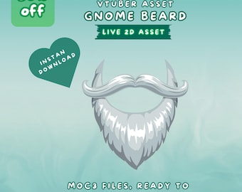 Rigged Gnome Beard Vtuber Asset (Digital Download)