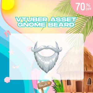 Rigged Gnome Beard Vtuber-tillgång (digital nedladdning)