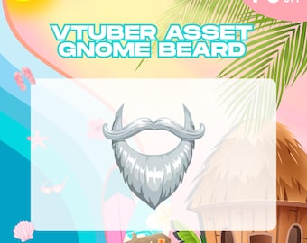 Aangepaste kabouterbaard Vtuber-asset (digitale download)
