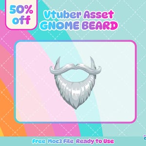 Rigged Gnome Beard Vtuber Asset (pobranie cyfrowe)