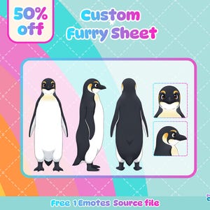 Custom Furry Referenzbogen – OC Charakter Design – Digital Art