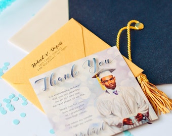 Personalized Graduation Photo Magnet | Personalised Thank You Cards | Grad Thank You Magnets