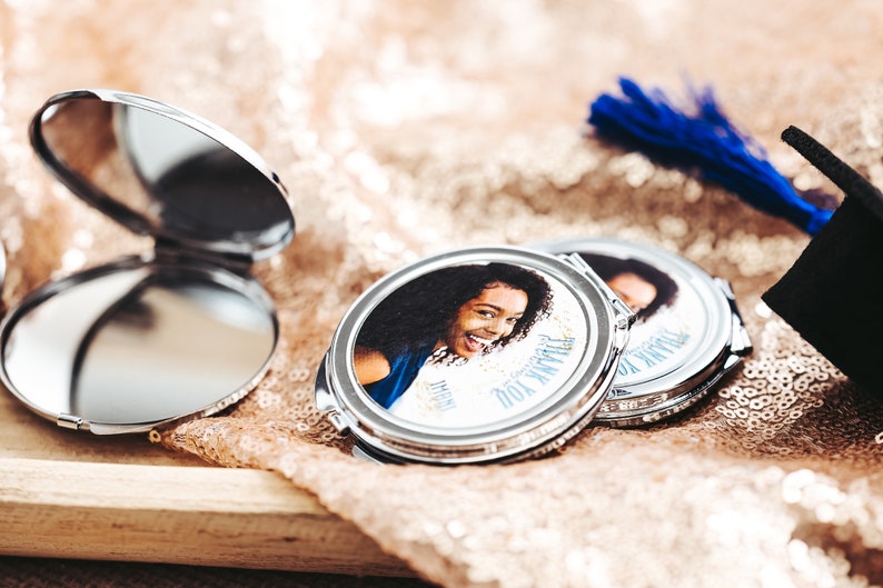 Personalized Graduation Party Favors Compact Mirrors Custom Photo Favors Thank You Favors for Guests image 2