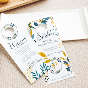 Wedding Door Hanger | Wedding Welcome Note | Do Not Disturb Door Hanger | Destination Wedding Welcome Bags for Guests | Printed Set of 10