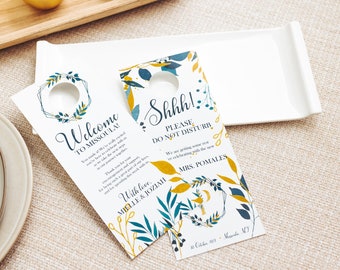 Wedding Door Hanger | Wedding Welcome Note | Do Not Disturb Door Hanger | Destination Wedding Welcome Bags for Guests | Printed Set of 10