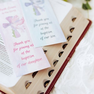 Personalized Baptism Favors Custom Photo Bookmarks Guest Souvenirs Religious Event Favors image 6