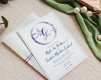 Lavender Wedding Invitations | Modern Wedding Invites | Outdoor Wedding Invitation Suite