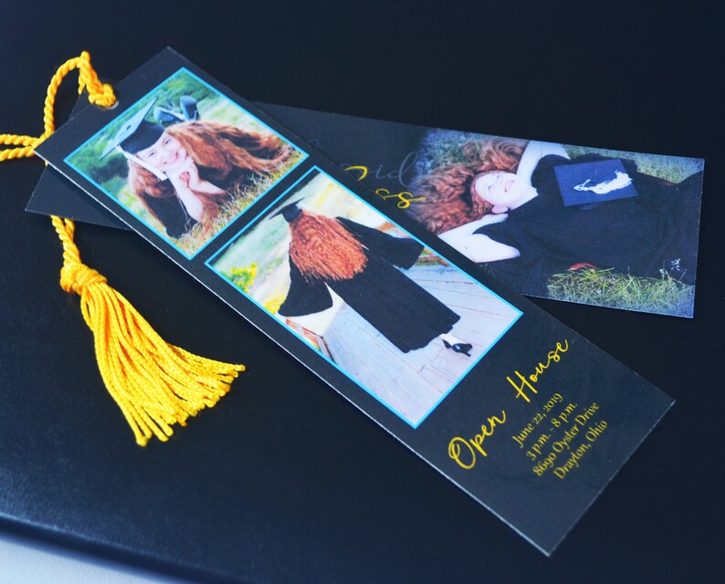 Personalized Graduation Bookmarks Custom Graduate Bookmark Announcements Graduation Party Invitations Graduation Photo Bookmarks image 5