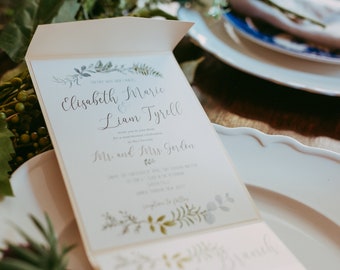 Botanical Wedding Invitation | Spring Floral Wedding Invite | Garden Wedding Invitation Suite