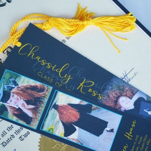 Personalized Graduation Bookmarks Custom Graduate Bookmark Announcements Graduation Party Invitations Graduation Photo Bookmarks image 2
