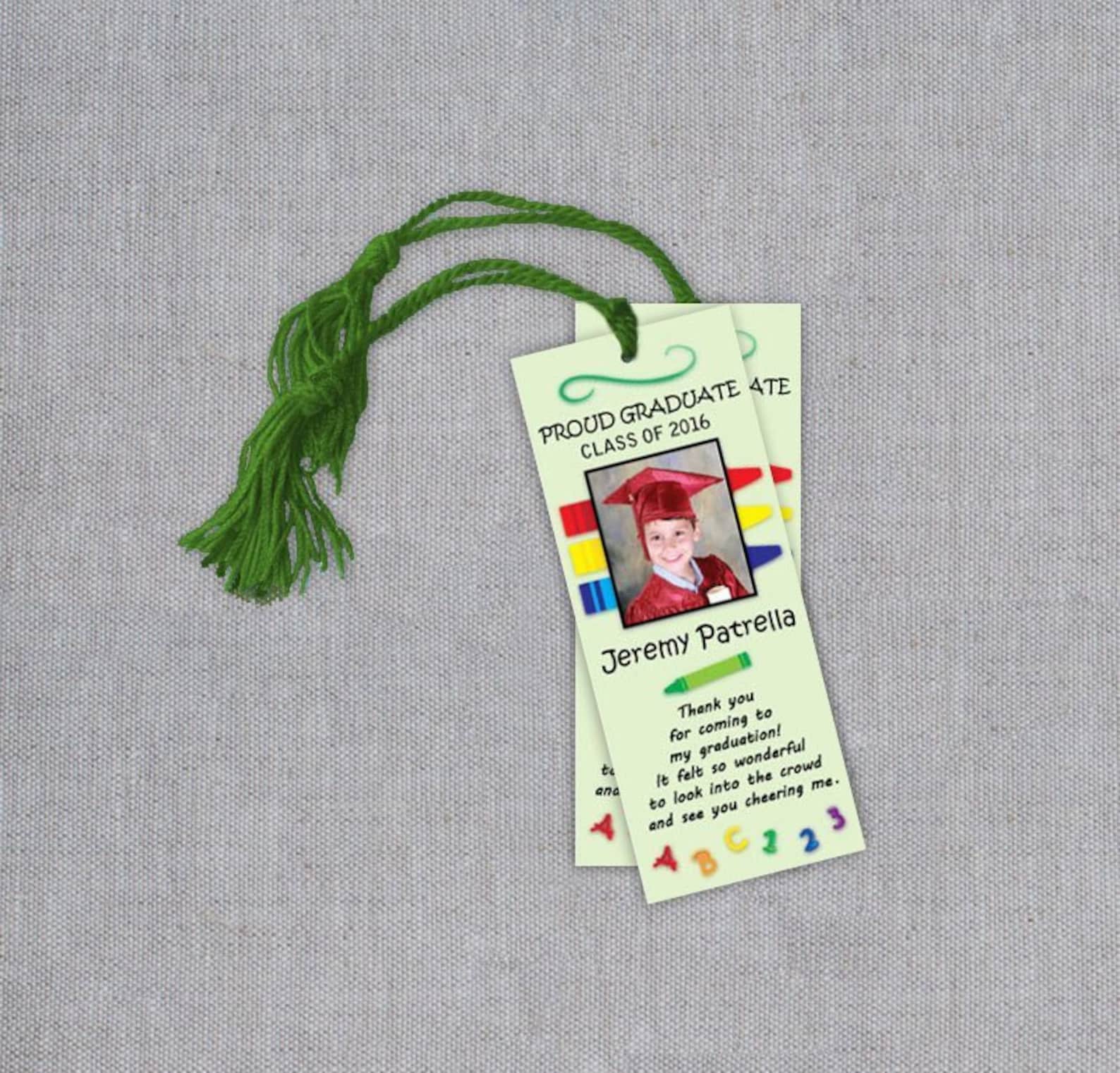 Preschool Graduation Bookmarks with Tassels Etsy