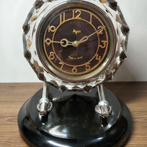 vintage Majak (Mayak) mechanical Soviet desk clock