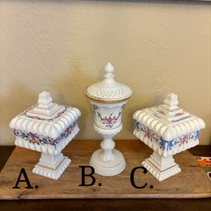 Vintage Westmoreland Glass Co. Milk Glass Candy Dish, Cake Box, Wedding Box, Set of 3 or Sold Individually