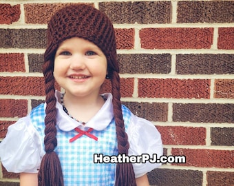 Any Size or Color Braided Wig Crochet for All Sizes Baby, Newborn, 3 Month, 6 Month, 12 Month, 18 Month, Toddler, Youth, Adult