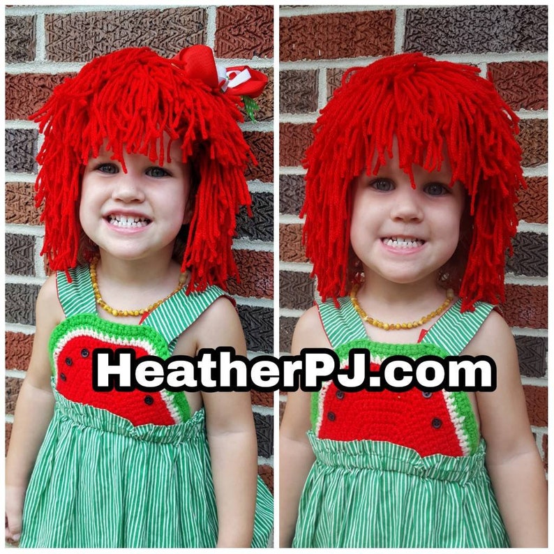 Rag Doll Wig DIY Kit in Orange and Red for Raggedy Ann Raggedy Etsy