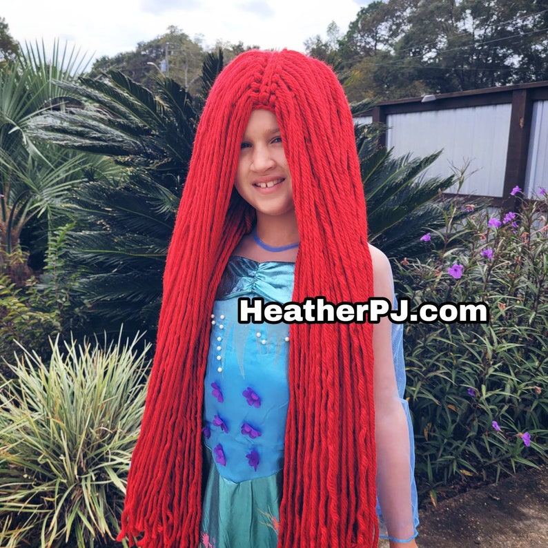 Any Size Middle Part Straight Long Yarn Wig image 3