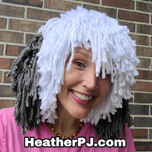 Sheep Dog Shaggy Dog Yarn Wig