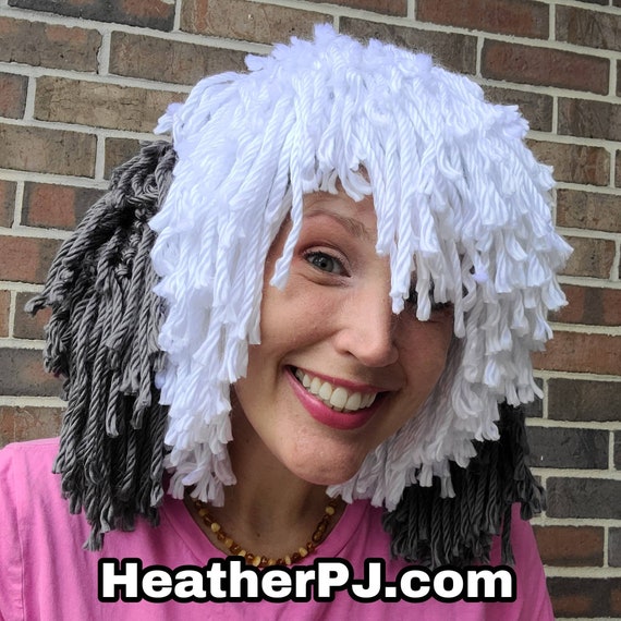 Sheep Dog Shaggy Dog Yarn Wig Etsy