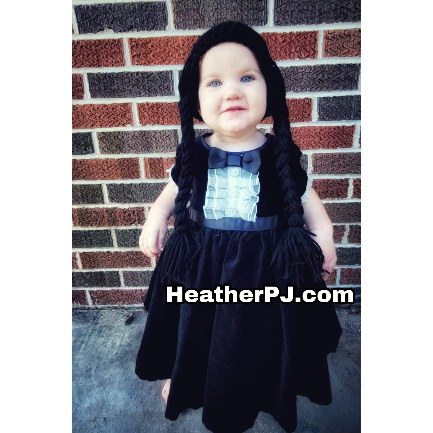 BuySeasons Wednesday Addams Printed Girl Child Halloween Costume - Small