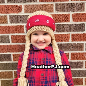 Any Size or Color Braided Wig Crochet for All Sizes Baby, Newborn, 3 Month, 6 Month, 12 Month, 18 Month, Toddler, Youth, Adult