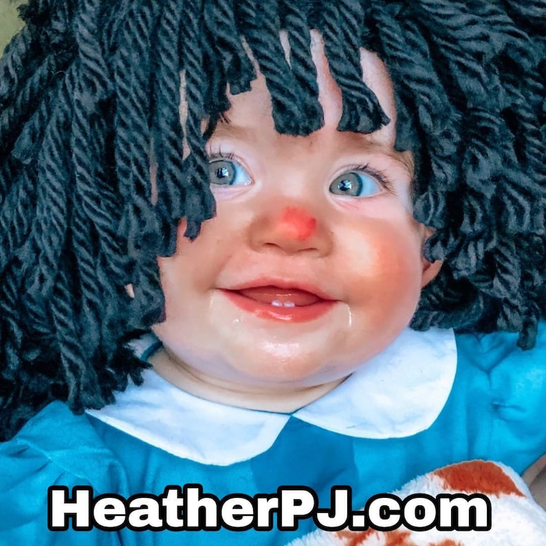 Black Hair Doll Wig image 6