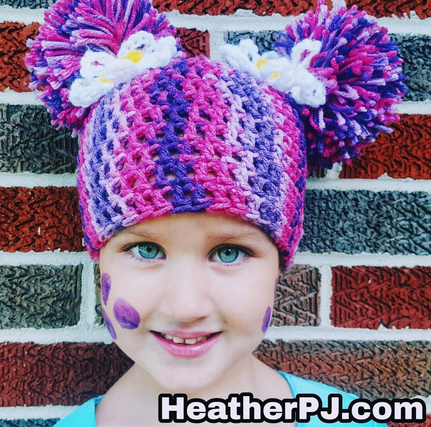 PATTERN All Sizes Pom Pom Hat With Daisy Accent Newborn 3 Etsy