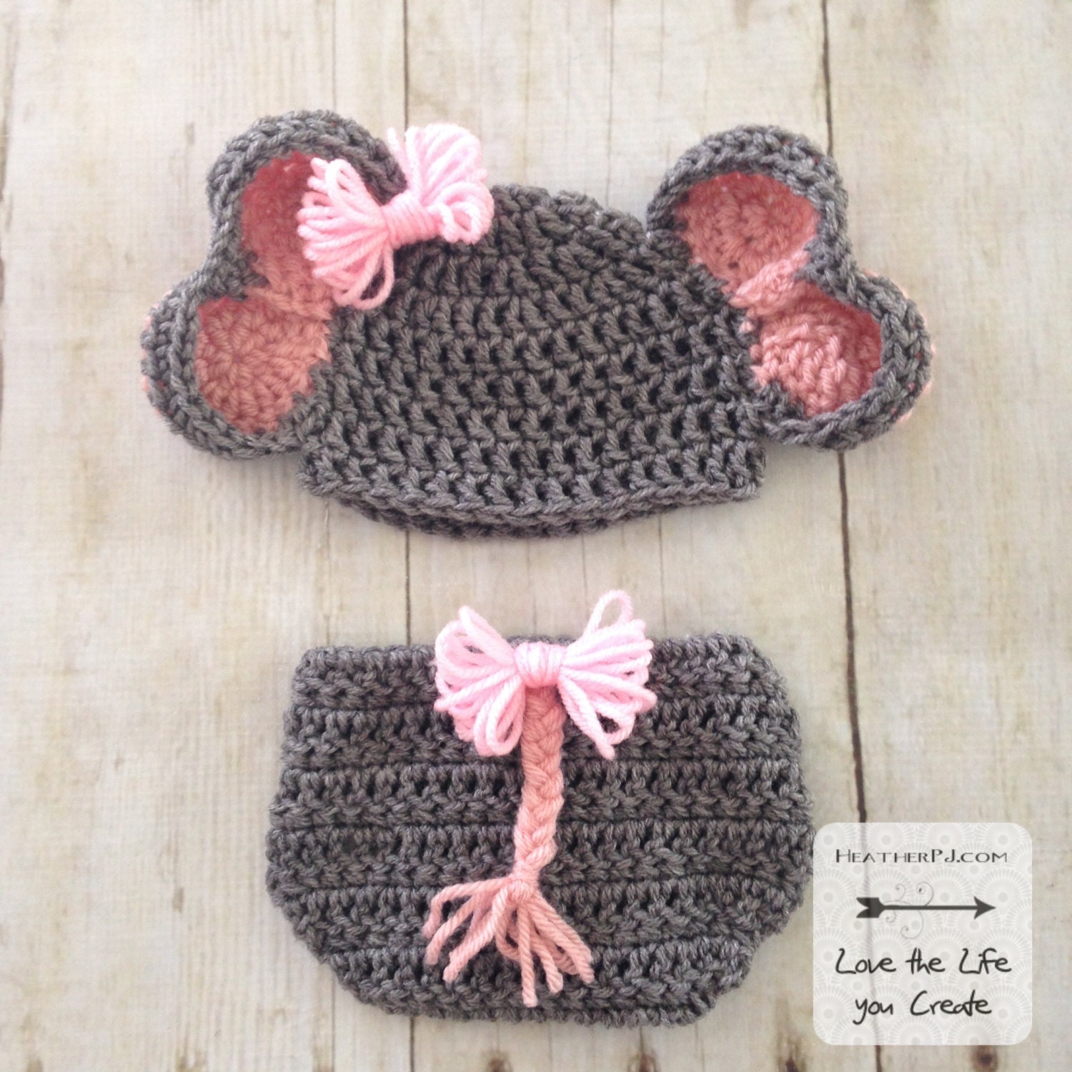 PATTERN Elephant Hat and Diaper Cover With Tail for Newborn. Etsy