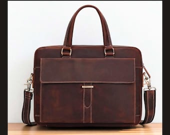Executive Briefcase Sewing Pattern | Leather Work Laptop Bag DIY (PDF Pattern)