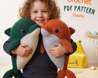 Crochet Dolphin Pattern – Easy Amigurumi Plush Toy PDF Instructions