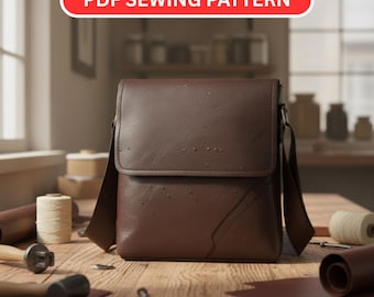 Leather Crossbody Bag Sewing Pattern | Compact Messenger DIY (PDF)