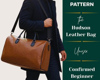 Travel Duffle Bag Sewing Pattern | Leather Weekender DIY (PDF Download)