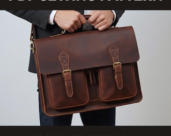 Crossbody Organizer Bag Sewing Pattern | Leather Messenger DIY (PDF Pattern)