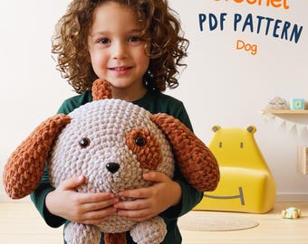 Crochet Dog Pattern | Easy Amigurumi Stuffed Plushie Toy | PDF Instructions