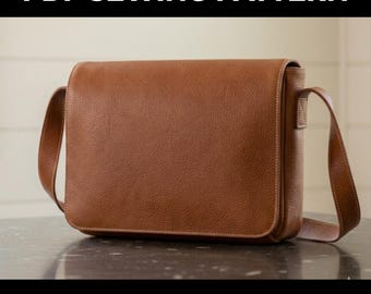 Leather Messenger Bag Sewing Pattern | Minimal Crossbody DIY (PDF Download)