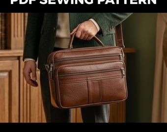 Leather Crossbody Bag Sewing Pattern | Multi Zip Organizer (PDF Pattern)