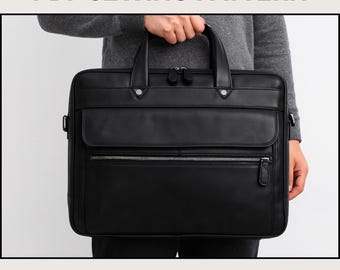 Leather Briefcase Bag Sewing Pattern | Laptop Organizer DIY (PDF Pattern)