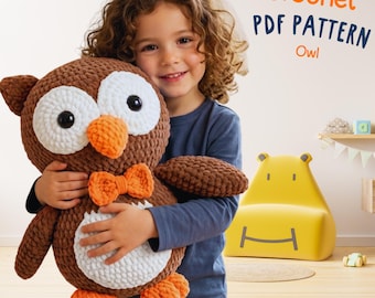 Crochet Owl Pattern – Easy Amigurumi Toy | Plush Woodland Animal Pattern