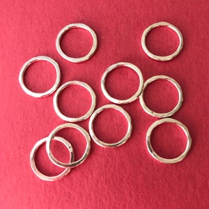 70 Sterling Silver Hammered Circles 1/2 inch image 4