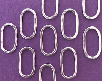 Sterlingzilveren ovale connectoren - kleine schakels - 18 gauge - 11 mm
